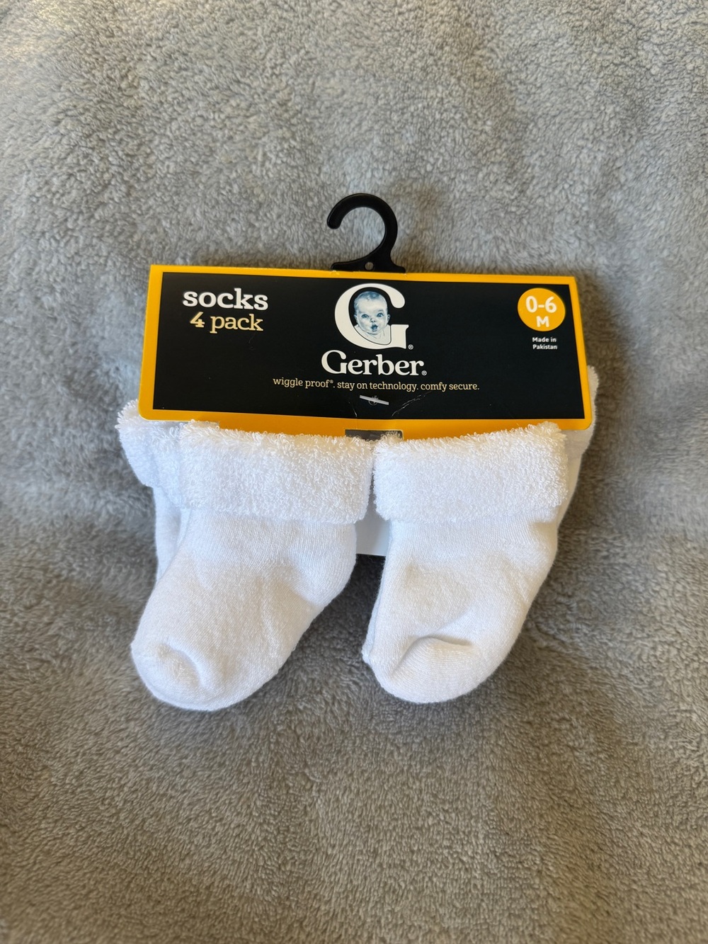 Gerber | 4-Pack Baby Socks White 0-6M